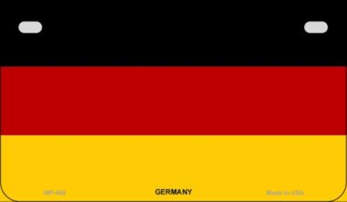 Smart Blonde MP-465 7 x 4 in. Germany Flag Novelty Metal Motorcycle Pl