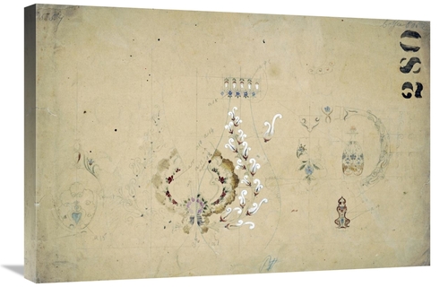 Global Gallery GCS-268563-30-142 30 in. Original Design Sketch - Coffe