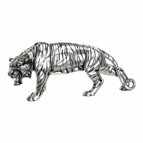 Decorative Figure DKD Home Decor Silver Colonial Tiger 31 x 7,5 x 13,5