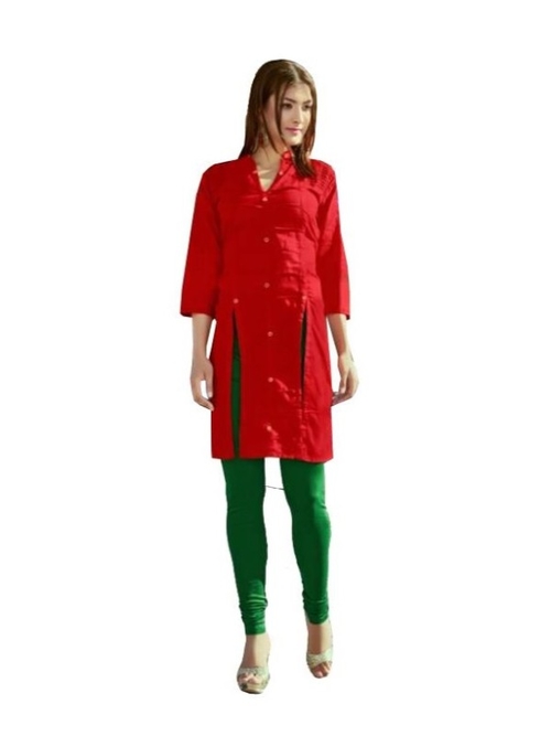 Straight  Kurti With Button Placket