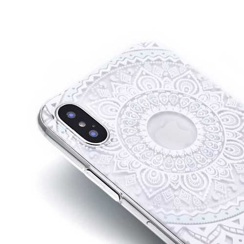 White with Light Green Mandala iPhone Case