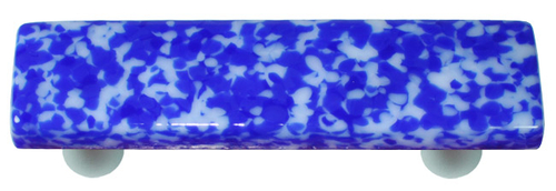 Hot Knobs HK8056-PA Granite Cobalt Blue & White Rectangle Glass Cabine