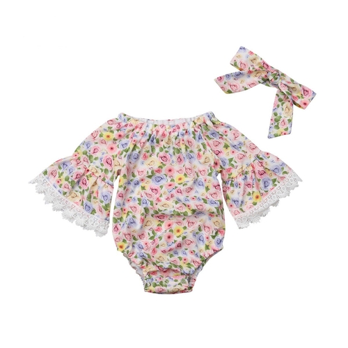 Newborn Infant Baby Girls Lovely Pretty Bodysuits