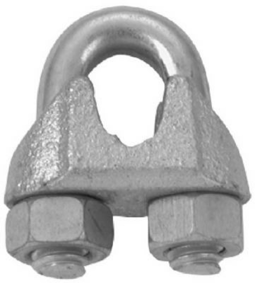 T7670449 0.31 in. Galvanized Finish Wire Rope Clip, Pack of 10