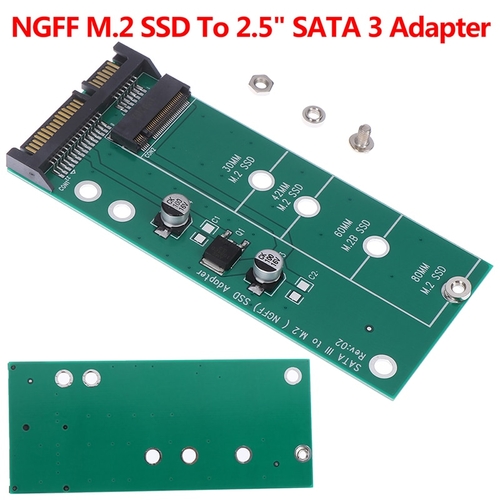 NGFF M.2 SSD To 2.5" SATA 3 Adapter Card For