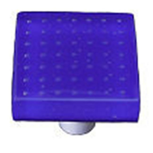 Hot Knobs HK1209-KB Bubbles Deep Cobalt Blue Square Glass Cabinet Knob