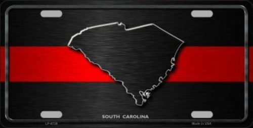 Smart Blonde LP-9729 South Carolina Thin Red Line Novelty Metal Licens