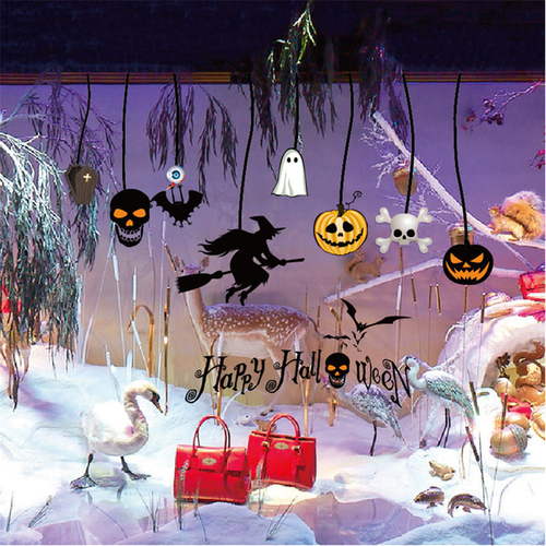 2018 Halloween Wall Sticker Removable Witch Ghost