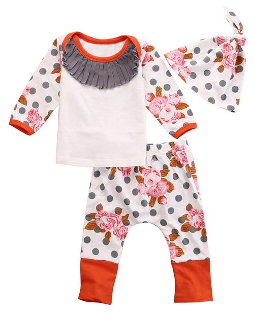 Floral Dot Lovely Newborn Infant Baby Girls