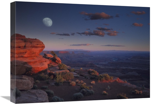 Global Gallery GCS-396719-1824-142 18 x 24 in. Moon Over Canyonlands N