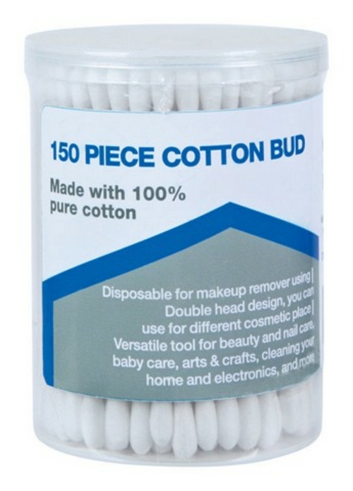 Home Plus 3500032 150 count Cotton Swabs - Pack of 12