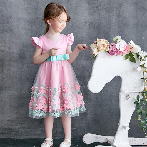 Fashion Floral Baby Girl dress Princess Bridesmaid