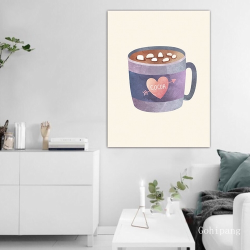 Home Decoration Prints Painting Nordic Heart Cup