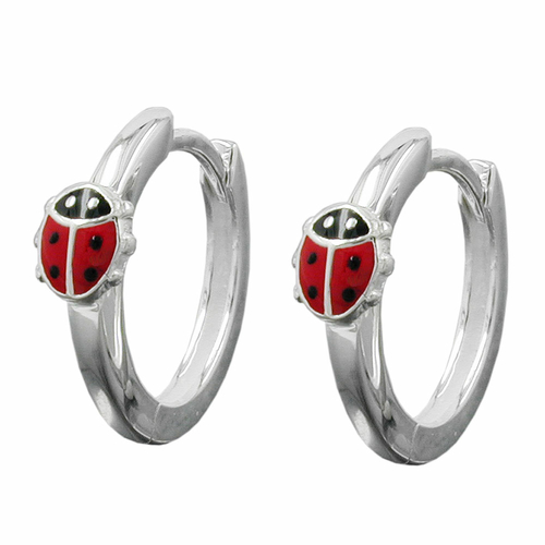 hoop earrings ladybird silver 925