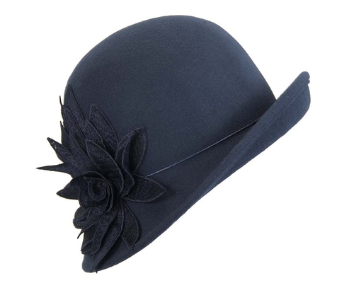 Navy cloche hat