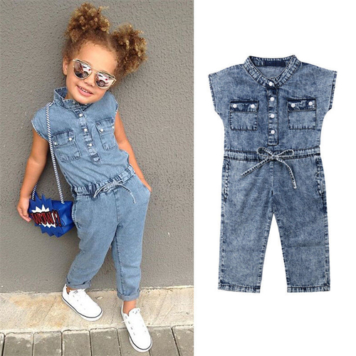 Pudcoco Hot Sale Toddler Baby Denim Cool Rompers