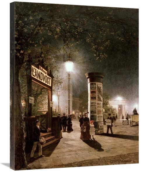 Global Gallery GCS-279981-30-142 30 in. First Electric Street Light&#4