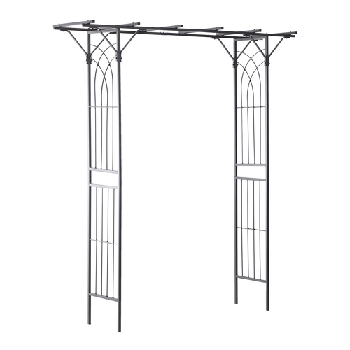 Outsunny 7ft Metal Garden Arch Outdoor Walkway Arbor Decorative