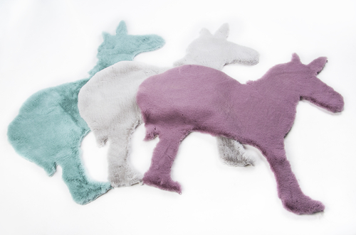 Audrey Lara Kids Unicorn Shaped Area Rug 