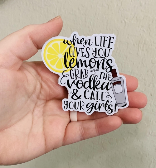 Lemons & Vodka - Lemon Sticker/Magnet