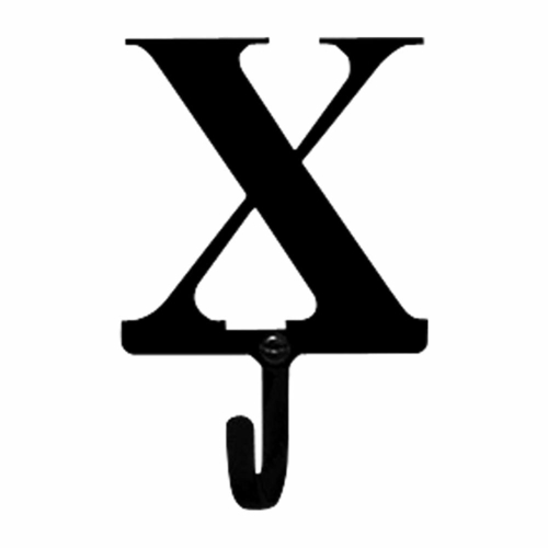 Wrought Iron Letter X Wall Hook Small