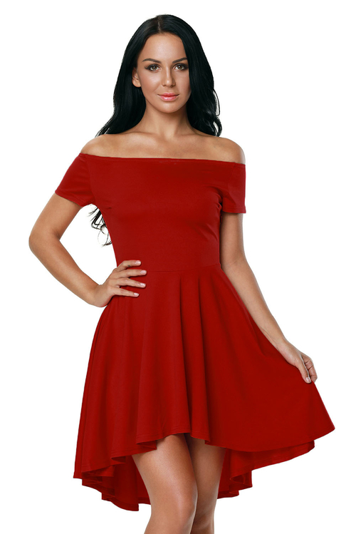 Hot Red All The Rage Skater Dress