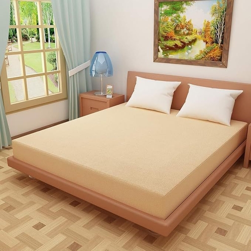 Main  Water Proof Terry Cloth Fitted Mattress Protector  Bed Cover Brown  image