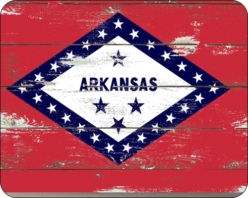 Arkansas State Flag Distressed Art Mouse Pad