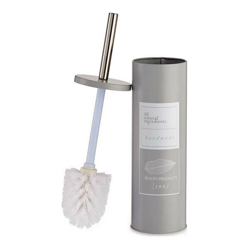 Toilet Brush Beauty Products White Grey Steel Plastic 9,5 x 37,5 x 9,5