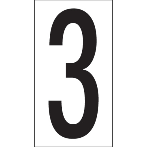 Tape Logic DL9303 3.50 in. 3 Vinyl Warehouse Number Labels, Black 