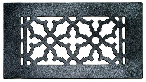 Acorn GR5BG 10" x 5-1/2" Cast Iron Decorative Grille - Black