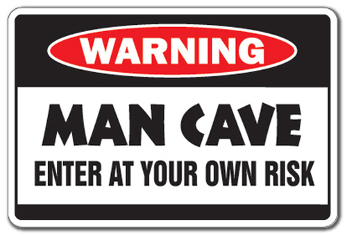 SignMission Z-A-Man Cave 7 x 10 in. Man Cave Warning Aluminum Sign