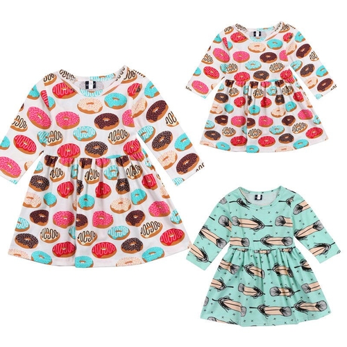 2018 Toddler Baby Girls Princess Donuts Feathers