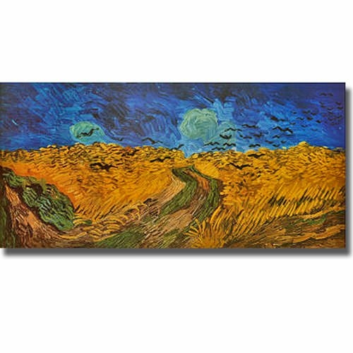 Artistic Home Gallery 1632AM587TG Crows over The Wheatfields by Vincen