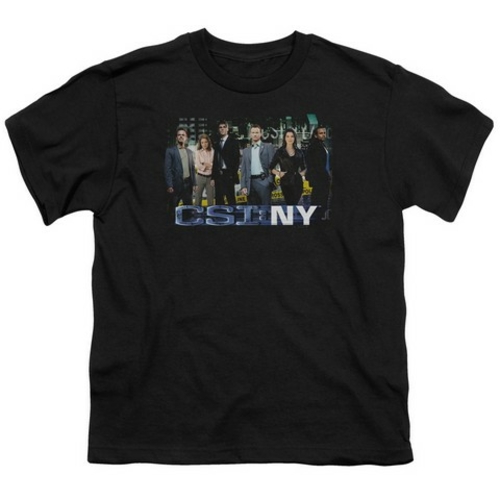 Trevco Csi Ny-Cast - Short Sleeve Youth 18-1 Tee - Black- Extra Large