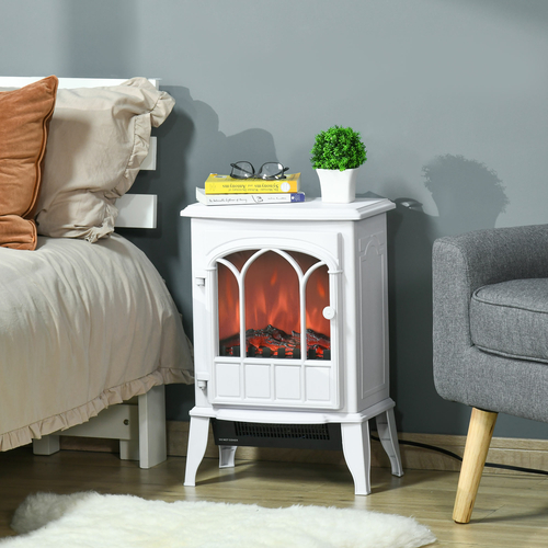 HOMCOM Electric Fireplace Stove, Freestanding Fireplace Heater with