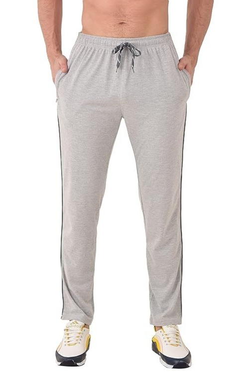 Men MILANZ GREY Regular fit Cotton Trackpants Size M