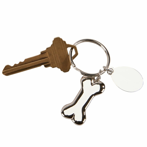 Creative Gifts International 002405 g Bone Key Chain with Oval Engravi