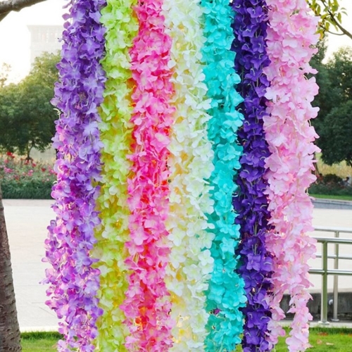 2M Artificial Flower Hydrangea Vine Silk Garlands