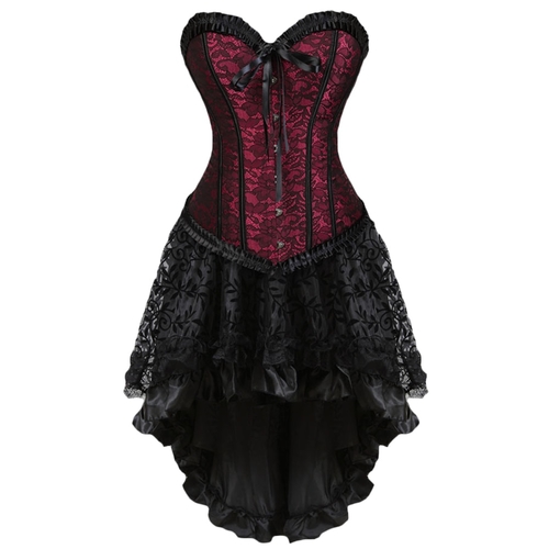  Plus Size Hotsale Gothic Floral Lace Up