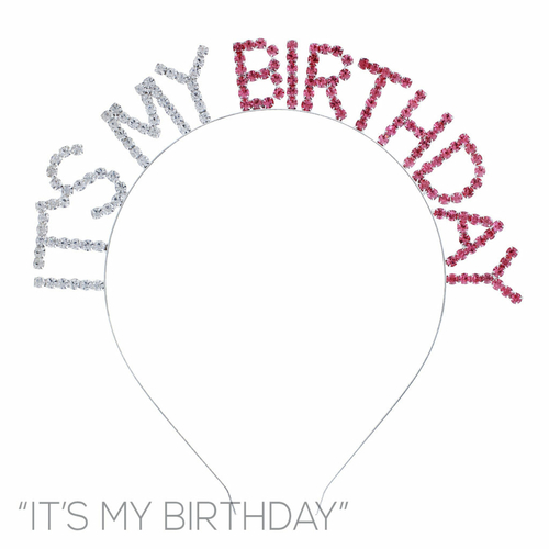 Western Fashion 71773-PNK 6.75 x 6.75 in. Rhinestones Its My Birthday 