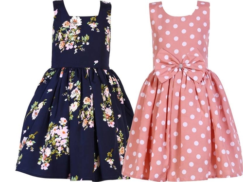 Midi/Knee Length Casual Dress (Multicolor, Sleeveless) PACK OF 2