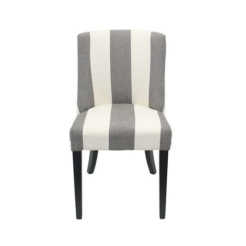 Ophelia Dining Chair Black And White Wide Stripe