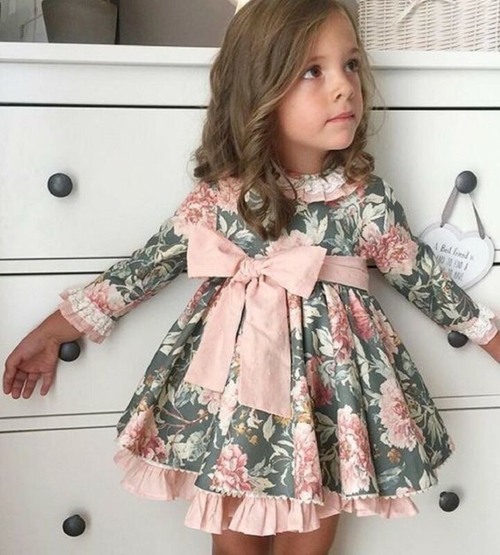Pudcoco Autumn Toddler Kid Baby Girl Flower Print