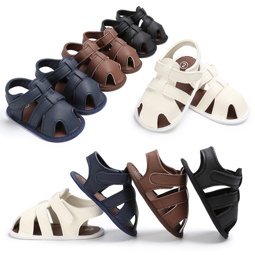 Summer Newborn Baby Shoes Pu Leather Kids Boys