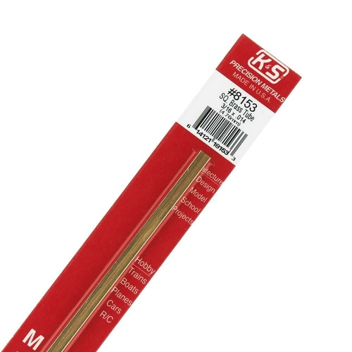 K+S Engineering K-S8153 Square Brass Tube - 0.19 in.