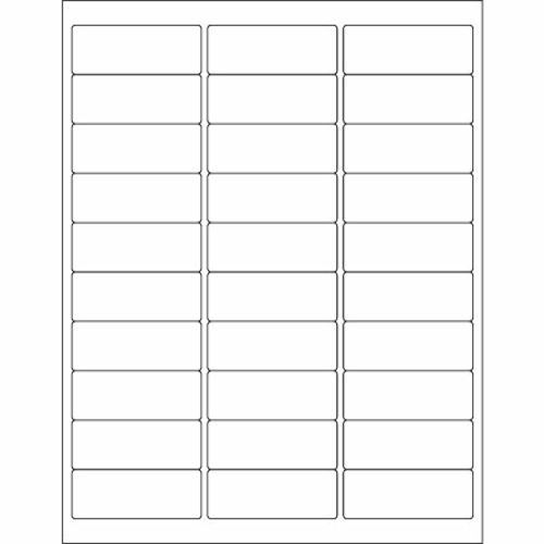 Box Partners LL113 2.63 x 1 in. White Rectangle Laser Labels - Pack of