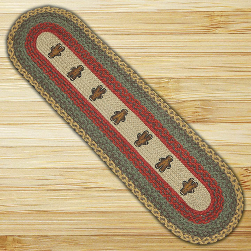 Earth Rugs 64-111GBM Gingerbread Men Oval Runner