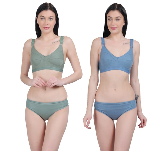 Women Bikini C Cup Non Padded Bra & Panty Women Non Padded Lingerie