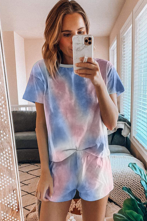 Tie Dye Print Pajamas Set